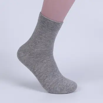 

Autumn Winter Business Men Solid Color Elastic Middle Tube Soft Cotton Socks