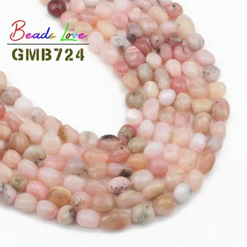 

Natural Stone Beads 8-10mm Irregular Pink Opal Loose Beads For Jewelry Making Earring Strand 15inches one strand Diy Bracelet
