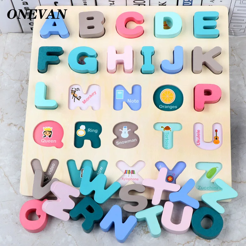 Детские развивающие Игрушки для раннего развития деревянные игрушки буквы