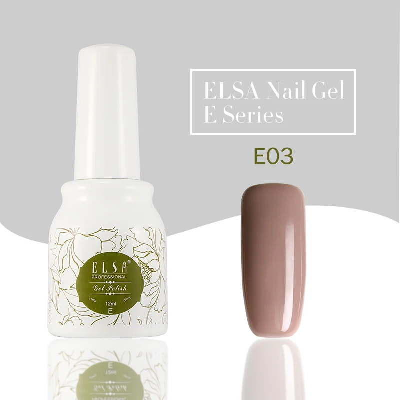 E03 Elsa, 12 мл, Гель-лак для ногтей, для маникюра, Полупостоянный, Vernis, Серия E, УФ светодиодный, Гель-лак для ногтей, впитывается - Цвет: E03