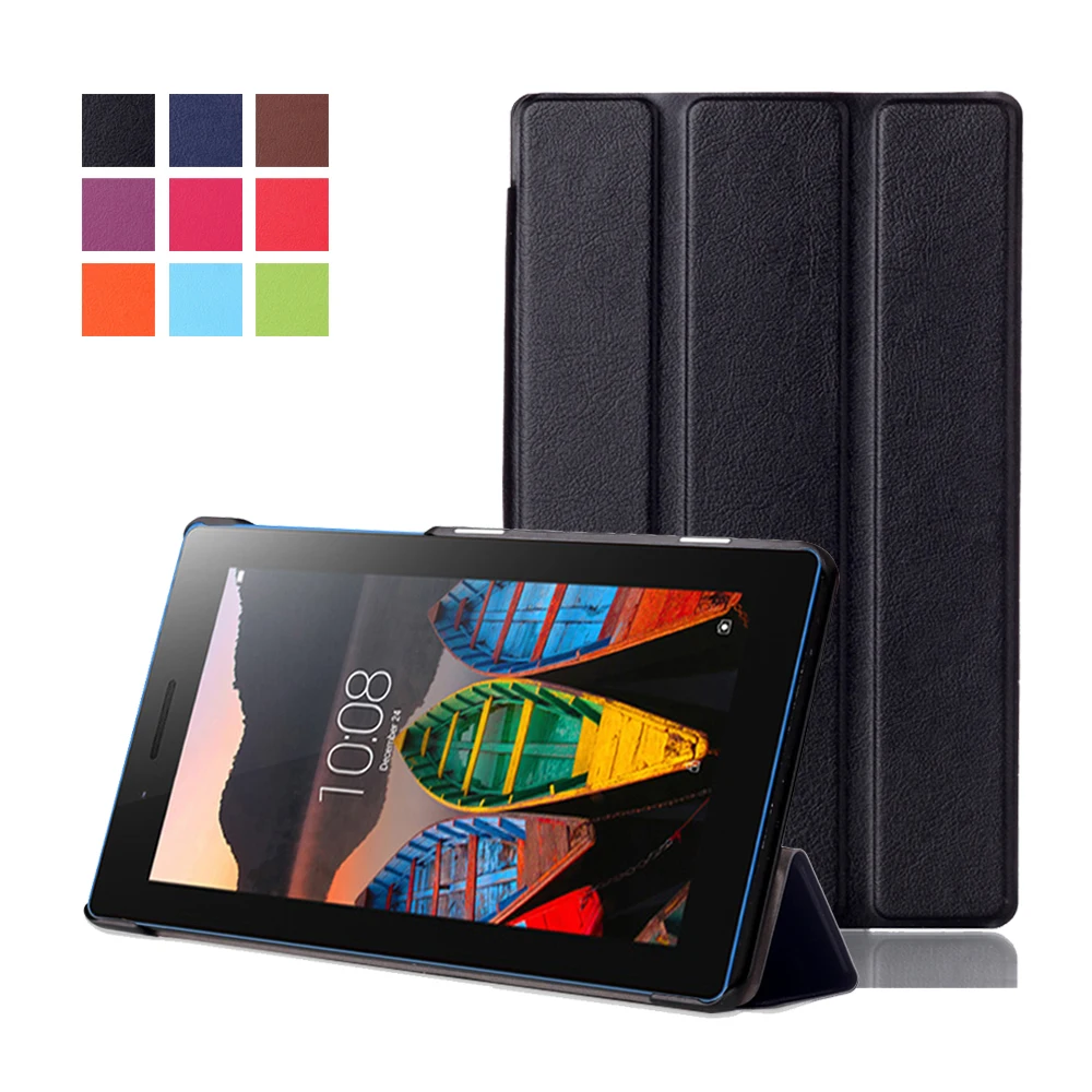 Чехол с принтом для lenovo tab3 7 базовый складной чехол-подставка из искусственной