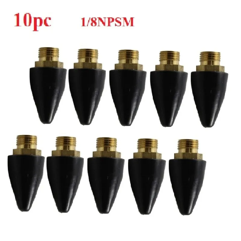 10Pcs Pneumatic Dust Blowing Gun Rubber Air Nozzle Replacement Tip For Air Blow Pneumatic Tools Rubber Nozzle Head 1/8 Inch NPSM