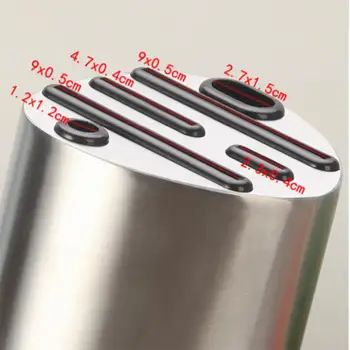 

6 Holes Kitchen Cook Knife Holder Storage Stainless Steel Knife Block Stand For Knives Large Capacity Multifunctional Storage #D