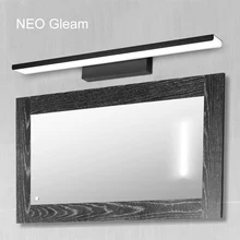 Серебристый/черный/золотой светодиодный настенный светильник для спальни ванная комната свет зеркало свет Wall Настенные светильники алюминий современный макияж зеркало огни