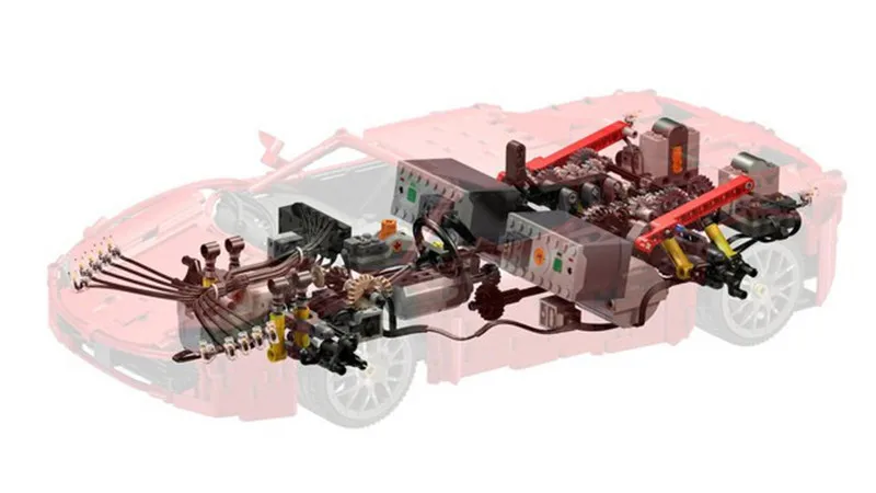 Мпц моторы Мощность Функция Technic RC супер спортивный автомобиль для MOC 1767 здания