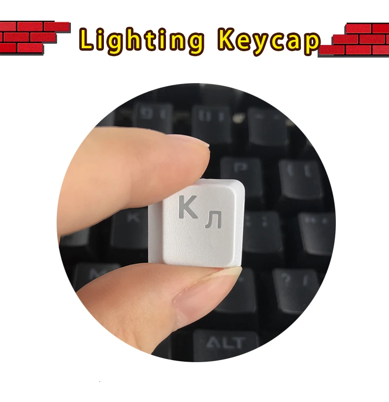 Механическая клавиатура ABS Keycaps русский корейский Испания французский символ светильник Keycap черный и белый OEM Teclado дополнение ключ
