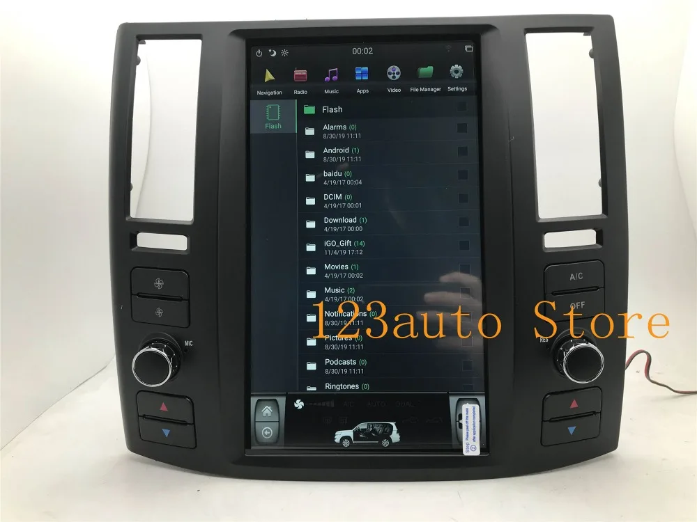 11,8 ''Tesla стиль Android 8,1 автомобильный DVD gps плеер для Infiniti FX FX25 FX35 FX45 2004-2008 радио 4 Гб ram 32 ГБ rom Авто ips