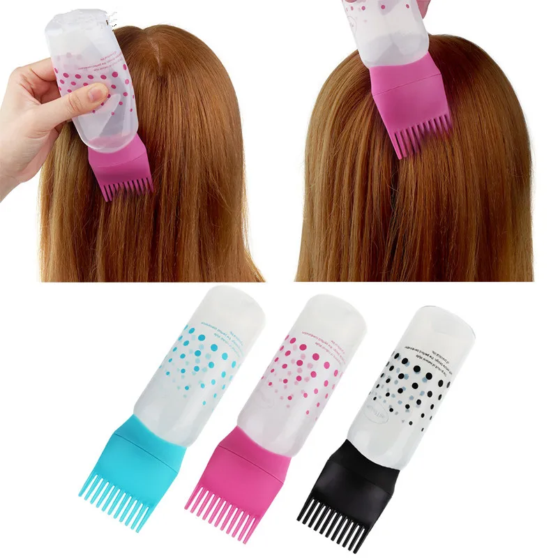 

1pc Plastic Dyeing Shampoo Bottle Oil Comb 170ML Hair Tools Hair Dye Applicator Bottles Brush Bottles Styling Tool Hair Coloring