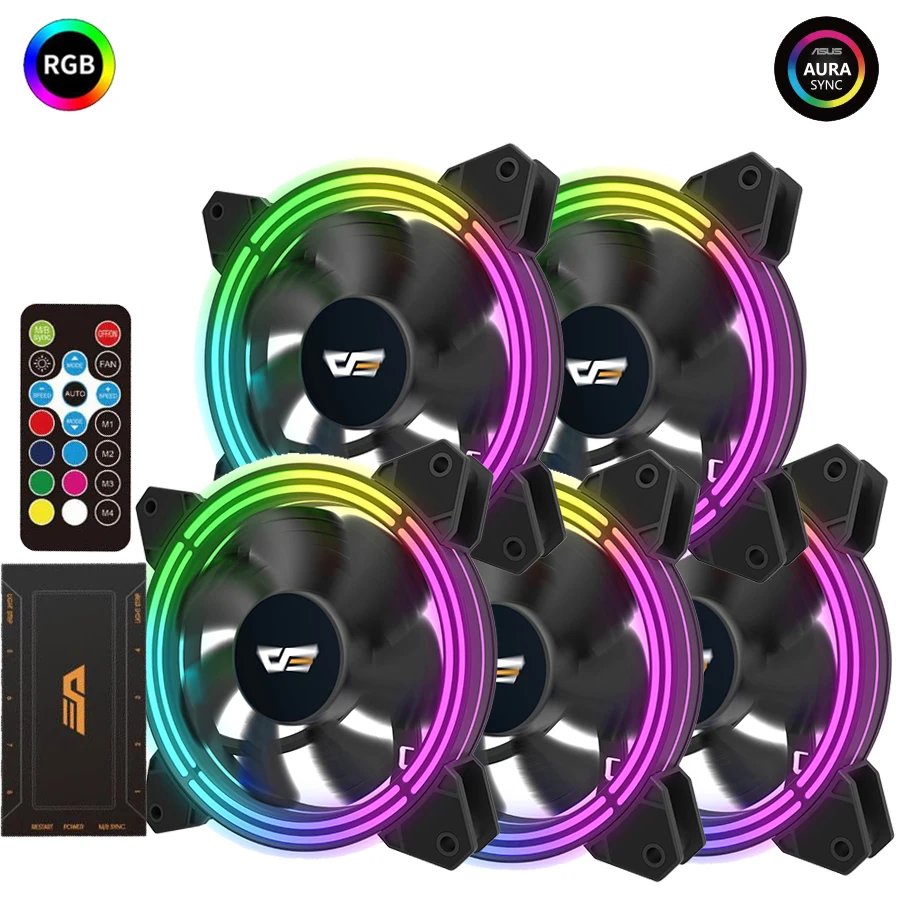 Кулер для процессора darkFlash CF11 бесшумный кулер ПК с RGB подсветкой 120 мм 3 контакта 5 В