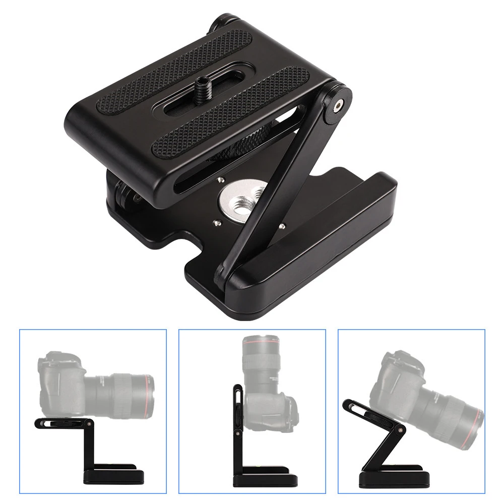 New Camera Tripod Aluminum Alloy Z Type Pan Tilt Bracket Folding Head Photography Studio Stand Suitable For Camera Slider Holder