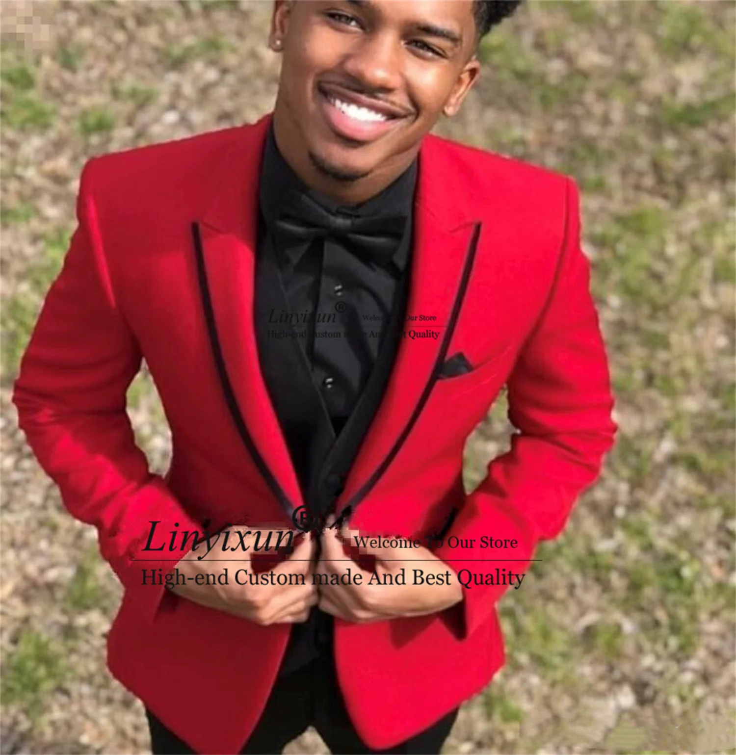 Notched Lapel Prom Suits Slim Fit 