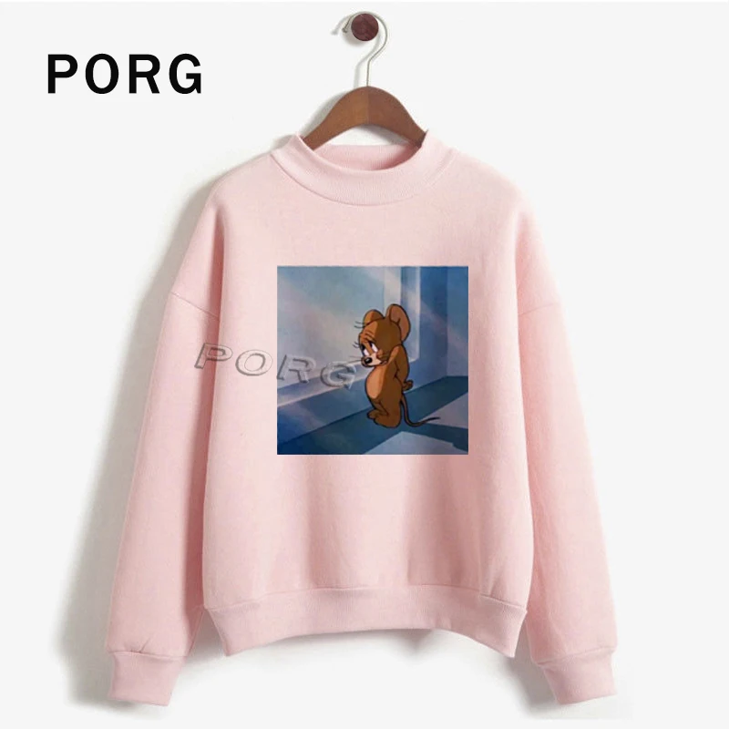 

90s Cat Tom Mouse Jerry Funny Vintage Cute Punk Women Sweatershirt Kawaii Cartoon Ulzzang Custom Hoodie 2019 Aesthetic Sudaderas