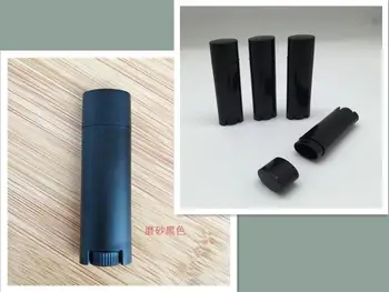 

Lot of 20pcs Black Oval Lip Balm Tube 4.5g 0.15oz Birght Matte Deodorant Container Lotion Bar Twist Empty lipstick