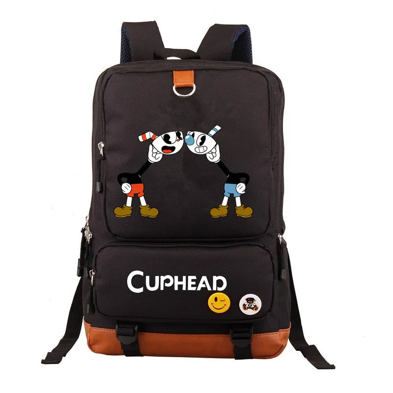 Армейский зеленый Детский рюкзак Cuphead Mugman Mochila Студенческая сумка на плечо дорожная школьная сумка повседневная сумка для ноутбука для подростков - Цвет: Армейский зеленый