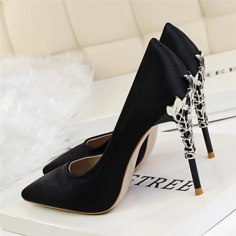 Pink Heels Pumps Women Shoes Stiletto Black High Heels Wedding Shoes Bride Pointed Extreme High Heels Elegant Shoes For Woman 3