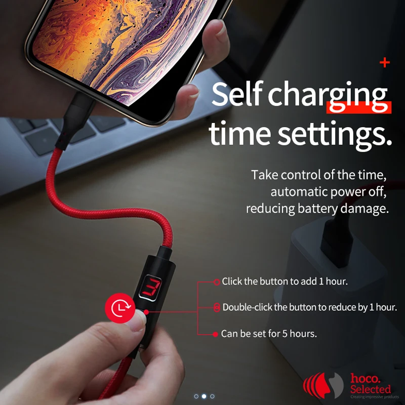 HOCO usb type C к USB кабель для samsung Galaxy S10 S9 Note10 Xiaomi 9 huawei P30 на экране синхронизации зарядки Кабели быстрой зарядки