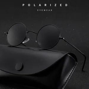 Солнцезащитные очки с поляризацией, в металлической оправе, UV400