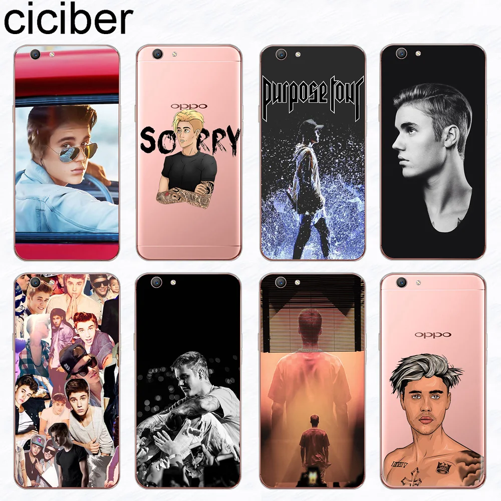

ciciber Phone Case Funda Coque Cover For OPPO A37 A39 A57 A59 A83 A5 A7 AX7 A3S F1S F11 F5 Youth Soft Silicone TPU Justin Bieber