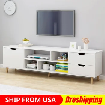 

TV Cabinet With 3 Drawers 140x30x45cm White TV Stands Easy To Assemble Home Storage Stylish Living Room Furniture