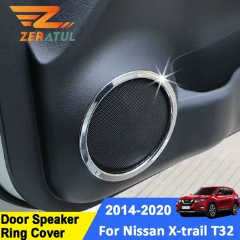 

Zeratul ABS Chrome Door Stereo Speaker Ring Cover Speaker Trim for Nissan X-trail Xtrail T32 2014 - 2020 Accessories