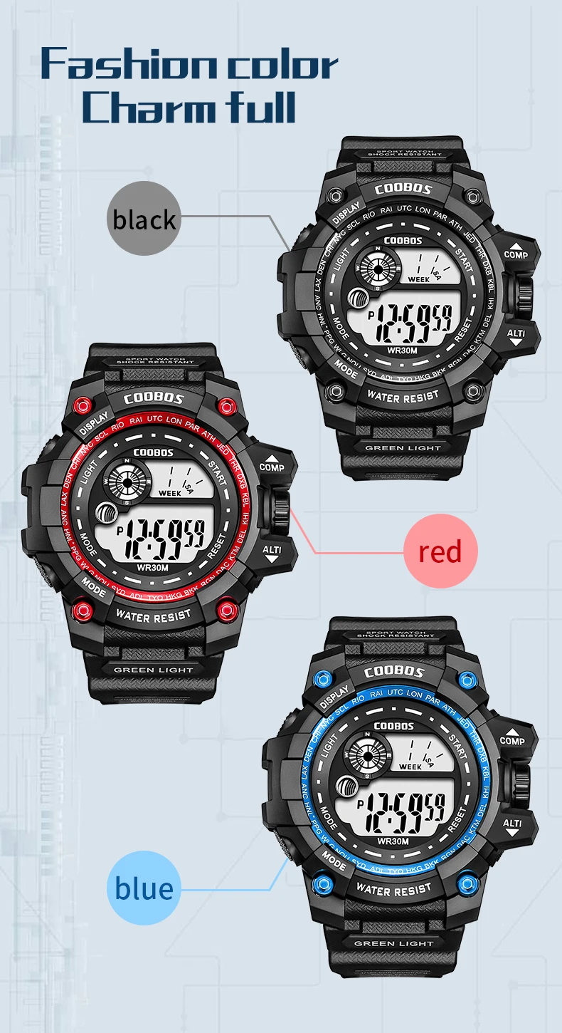 Top Sport Watches Mens 2022 Luxury Multifunction Luminous Men Digital Watch Military Waterproof Clock Gift New Reloj Para Hombre