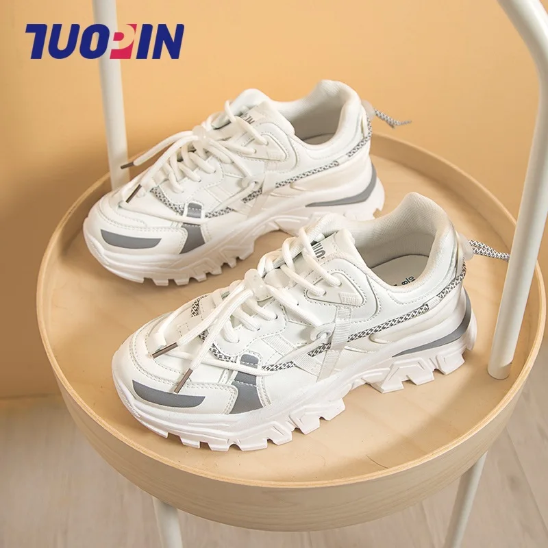 2021 New Daddy Shoes Comfortable and Breathable Autumn and Winter New Wild Platform Platform Sports Women's Shoes Single Shoes