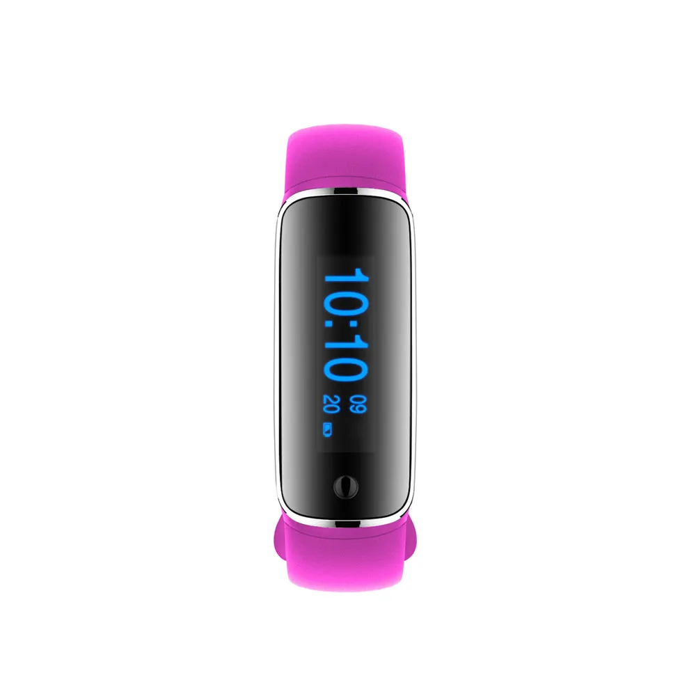 Hot Pink M4 спортивный смарт-браслет, динамический пульсометр, монитор артериального давления, умный браслет, трекер сна, напоминание о звонках, водонепроницаемые часы - Цвет: Hot Pink