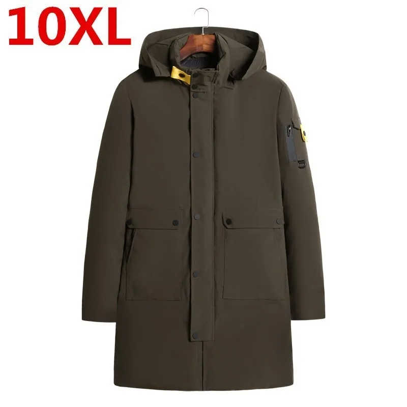 Новый размера плюс 10XL 9XL 8XL высокого качества зимняя куртка Простые Модные пальто