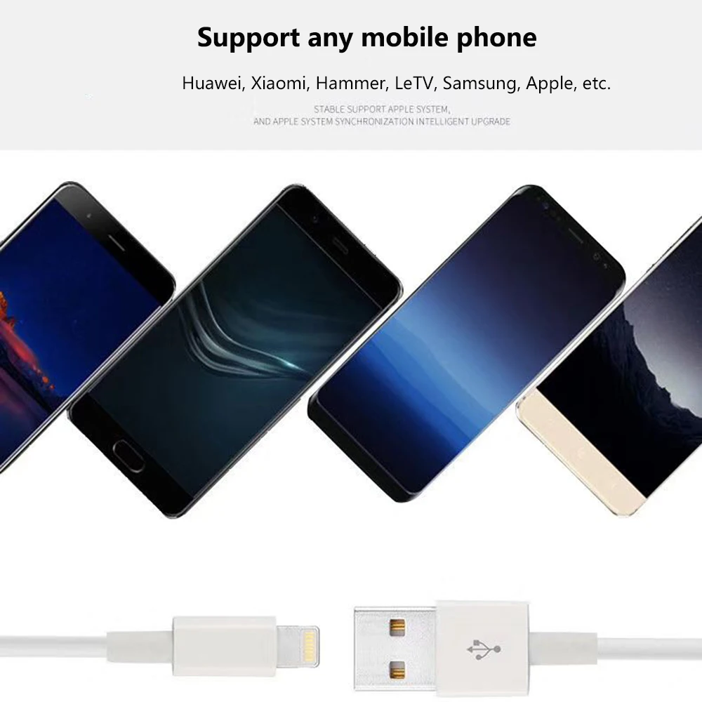 1 м 2 м 3 м usb кабель для зарядки и передачи данных для iPhone 5 5S SE 6 6s 6s Plus 7 7plus 8 Plus X XR XS XsMax IOS