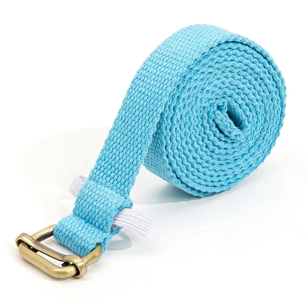 Синий Women Yoga Stretch Strap Multi Colors Yoga Belt For Sports Fitness Exercise Gym Rope Figure Waist Leg Resistance Fitness Bands - Цвет: Синий
