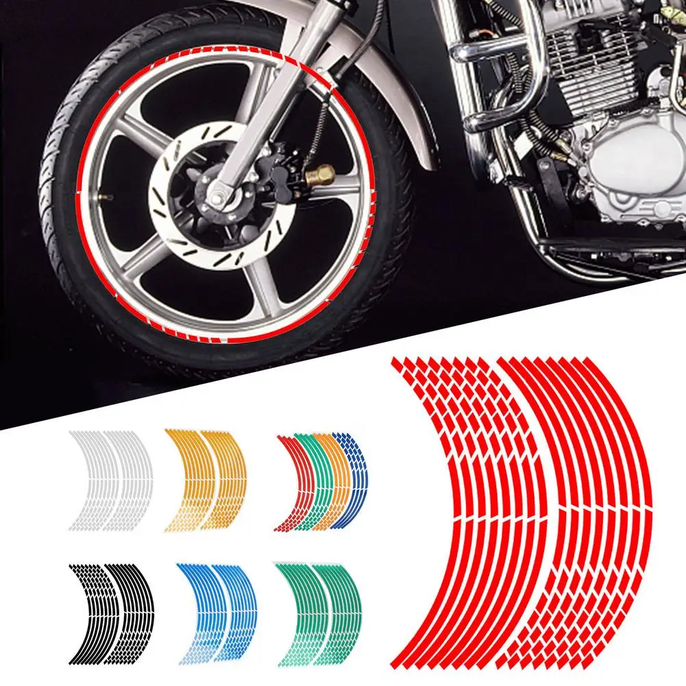 

Car Strips Reflective Bike Motorcycle Wheel Sticker Reflective Decals Rim Tape Bike Car Styling For HONDA SUZUKI fashion sticker