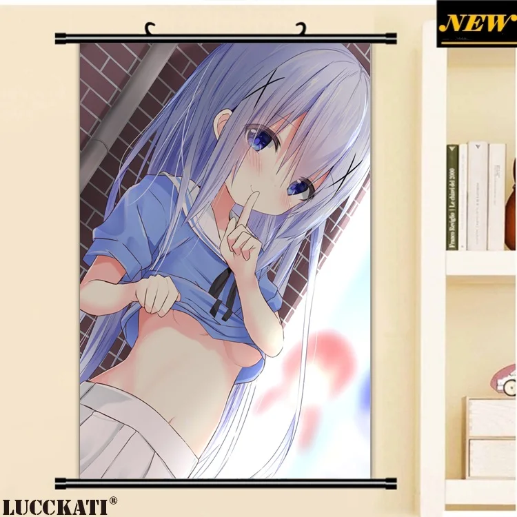 40X60 см, Gochiusa Gochuumon wa Usagi Desu ka Rabbit, сексуальная лоли, мультфильм, аниме картинка, настенная прокрутка, холст, живопись, плакат - Цвет: O