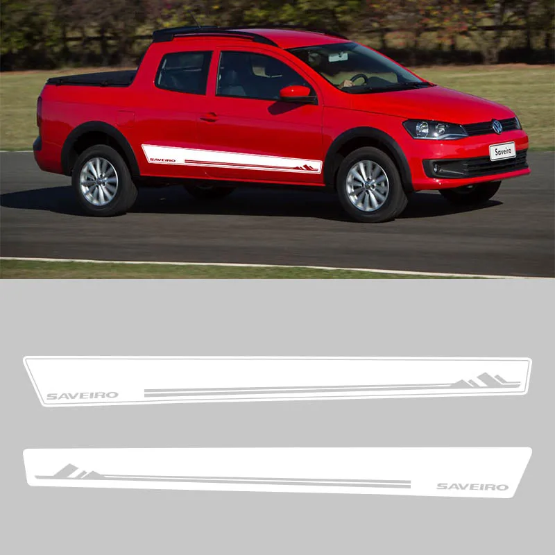 2 шт. автомобильные виниловые боковые полосы наклейки Авто графика наклейки для Volkswagen saviro
