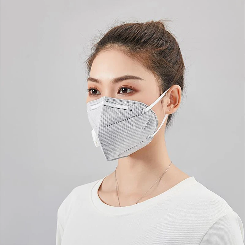 Navire rapide 50 pièces masque Anti-poussière grippe mascaras Non
jetable bouche masque facial PM2.5 6 couches respirateur avec Valve
filtre masque