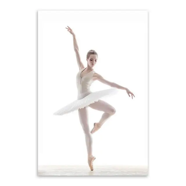 Современные различные движения балета белые фото художественные принты плакат Настенная картина холст картина без рамки балерина домашний декор