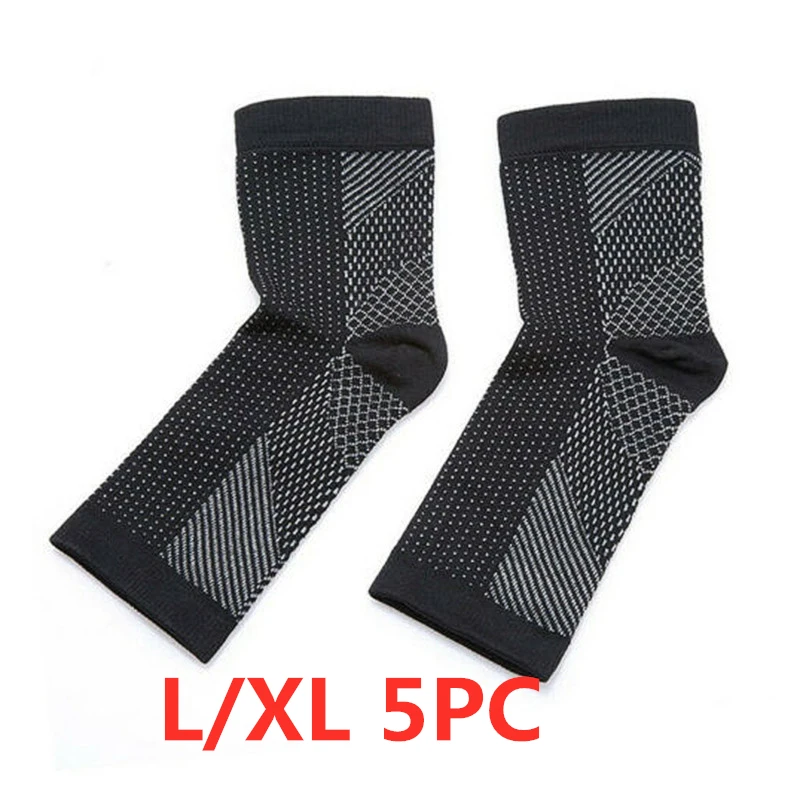 L.XL5PC 5 пар,, инструмент для ног, компрессионный Носок, ортопедическая АРКА, поддержка стопы, одежда с рукавами, медная, фиксированная, магнитная, уменьшает раздражение - Цвет: L.XL5PC