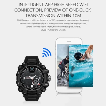 

X12 WiFi Sport Smart Watch Camera P2P Wristwatch IP67 Waterproof Men Clock 32GB 64GB 128GB Video Recorder