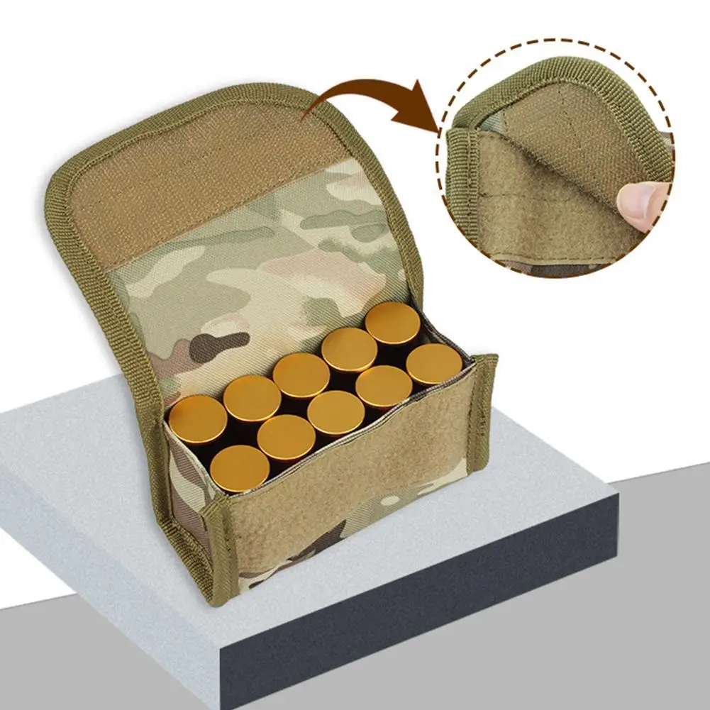 Тактический 10 патронов Shotshell перезаряжаемый держатель Molle мешочек для 12 калибра/20G журнал заряд, Круглый картридж держатель тактический Чехол