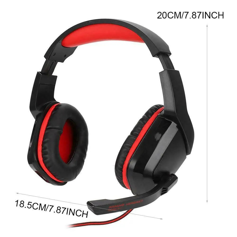 3 5mm Microphone Wired Headphone Stereo Sound Game Earphone with All directional Microphone Headphones