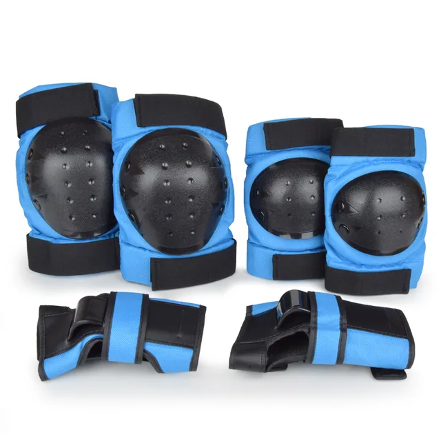 US $6.29 6 Pieces Childrens Outdoor Skating Sports Protective Gear Kneepad Elbow Pads Wrist Guards Roller B