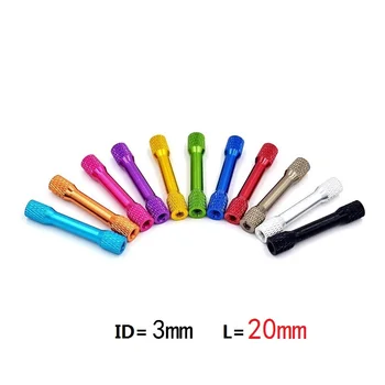 

100PCS M3*20 M3 x 20 Anodized colourful knurled aluminum round step standoff Spacer
