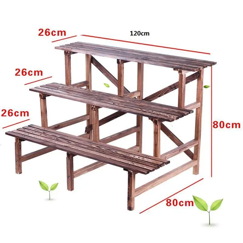 Macetas деревянная мебель Mueble Para Plantas из дерева Terraza Etagere Pour Plante напольная стойка для балкона Цветочная Полка Подставка для растений - Цвет: MODEL G