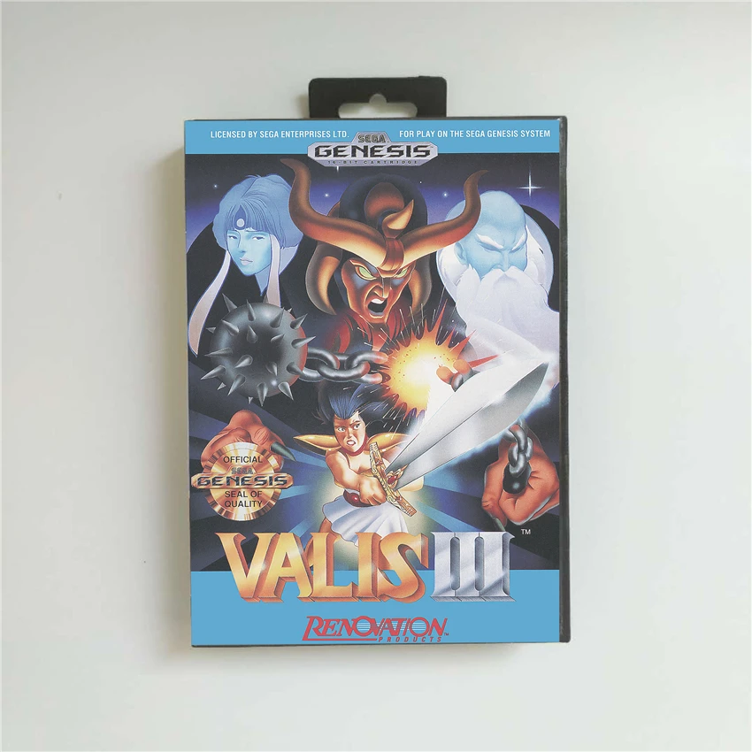 

Valis III 3 - USA Cover With Retail Box 16 Bit MD Game Card for Sega Megadrive Genesis Video Game Console