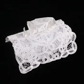 

TBC01: 12 pieces White Lace Handmade Tissue box cover