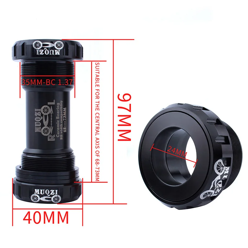 Hollowtech ceramic bottom bracket road mtb 68-73mm BB68 screw thread bicycle shaft adapter central movement bearing for bike Hollowtech ceramic bottom bracket road mtb 68-73mm BB68 screw thread bicycle shaft adapter central movement bearing for bike