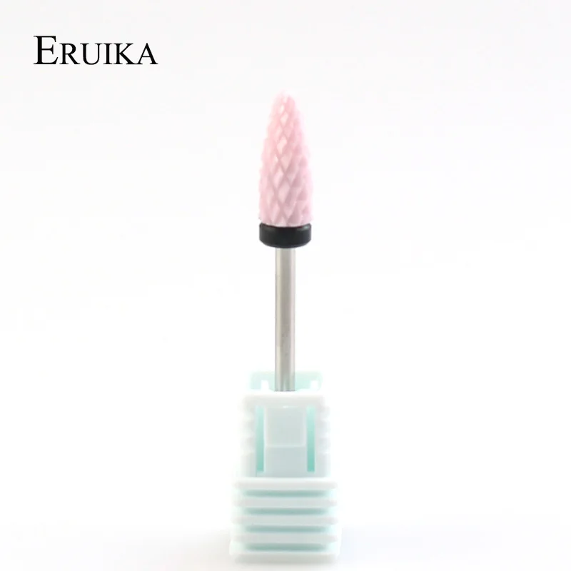 ERUIKA 1 шт. розовый керамический сверло для ногтей Электрический Роторный Фрезер маникюрный станок аксессуары пилочки для ногтей Инструменты для ногтевого салона