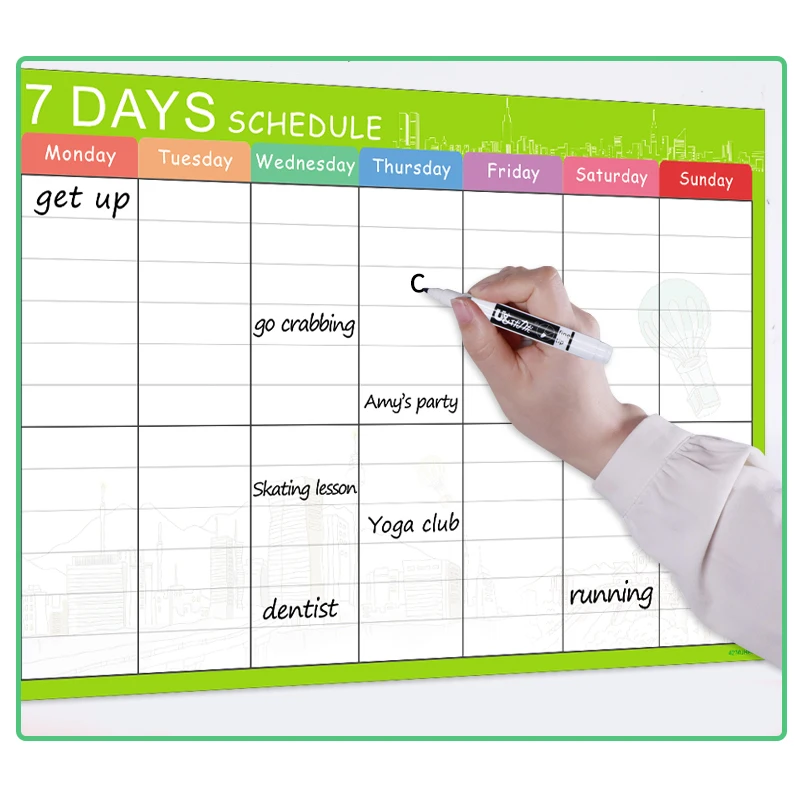 Магнитный график на 7 дней для холодильника магнитный стикер Еженедельный план