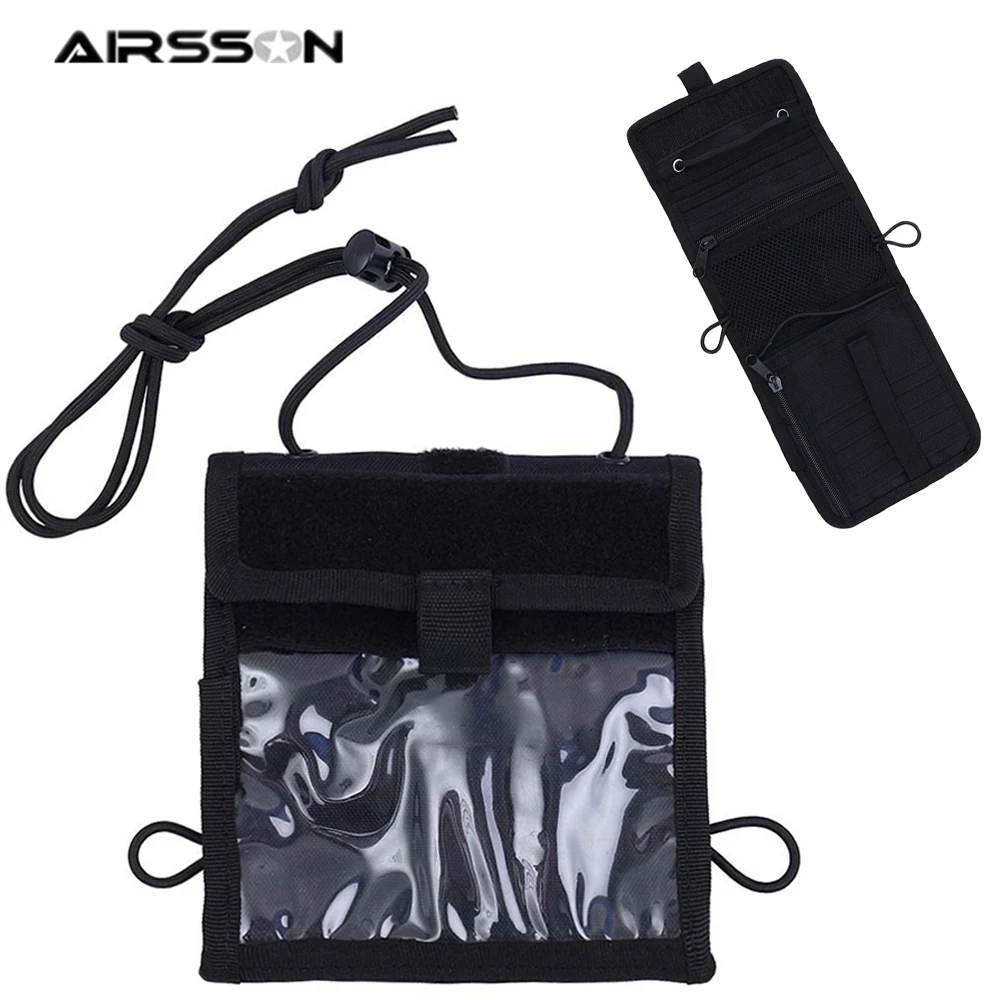 

Tactical Card Wallet Pouch With Neck Lanyard Waterproof Outdoor EDC Gear Bag Multifunctional Pockets Hunting Accessory Bag