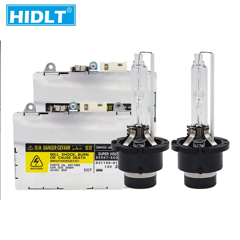 HIDLT 1 Set D2S D2R HID Xenon Headlight Kit 35W 55W D4S D4R 4300K 5000K 6000K 8000K Car Light Xenon Bulb 85967-50020 HID Ballast