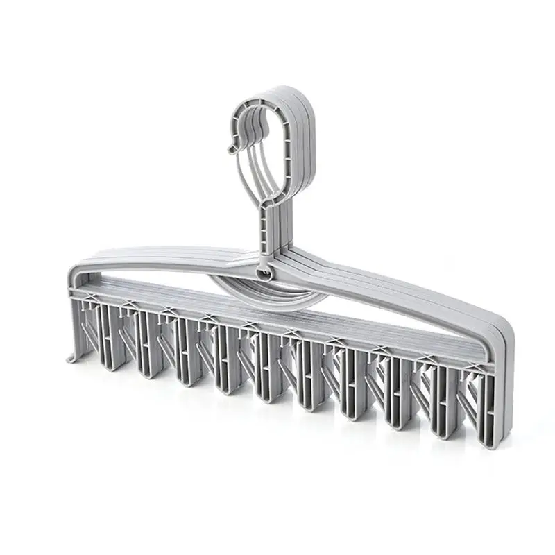 Компактный 4 шт Волшебные вешалки для носков стеллажи для хранения одежды, сушильные стеллажи, ветрозащитные сушильные стеллажи домашний декор - Цвет: Серый